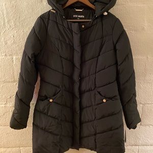 STEVE MADDEN Women’s Puffer Jacket Coat  Black M